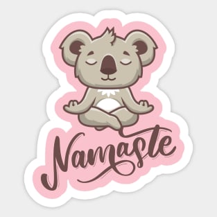 Koala Namaste Sticker